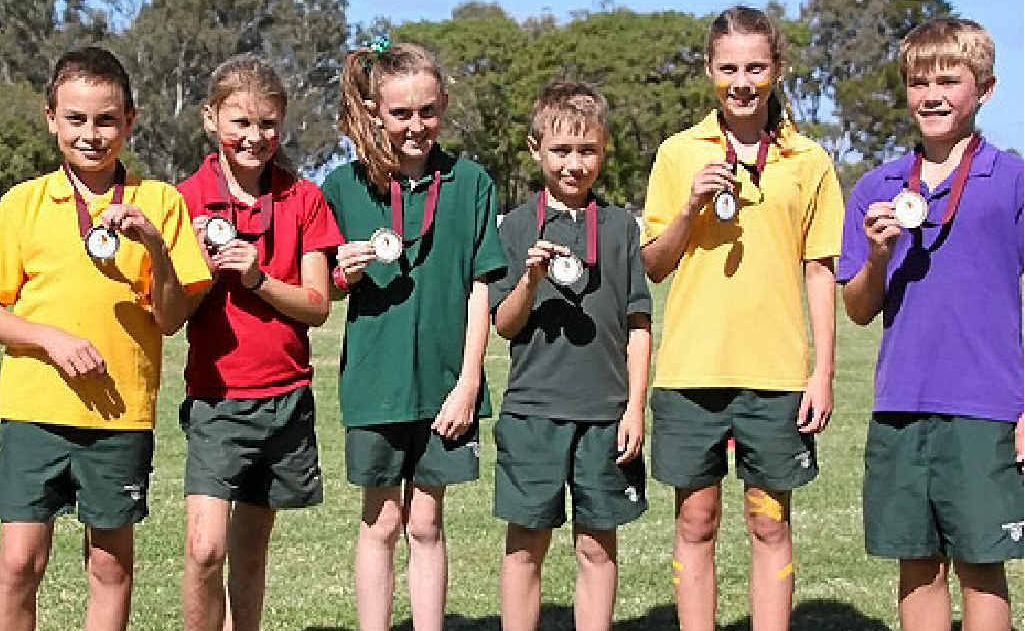 Middle school cross country age champions (from left) Harry Lang, Ruby King, Georgia Walker, Tom Fender, Isabella Byrne, Toby Gilmore Middle school cross country age champions (from left) Harry Lang, Ruby King, Georgia Walker, Tom Fender, Isabella Byrne, Toby Gilmore